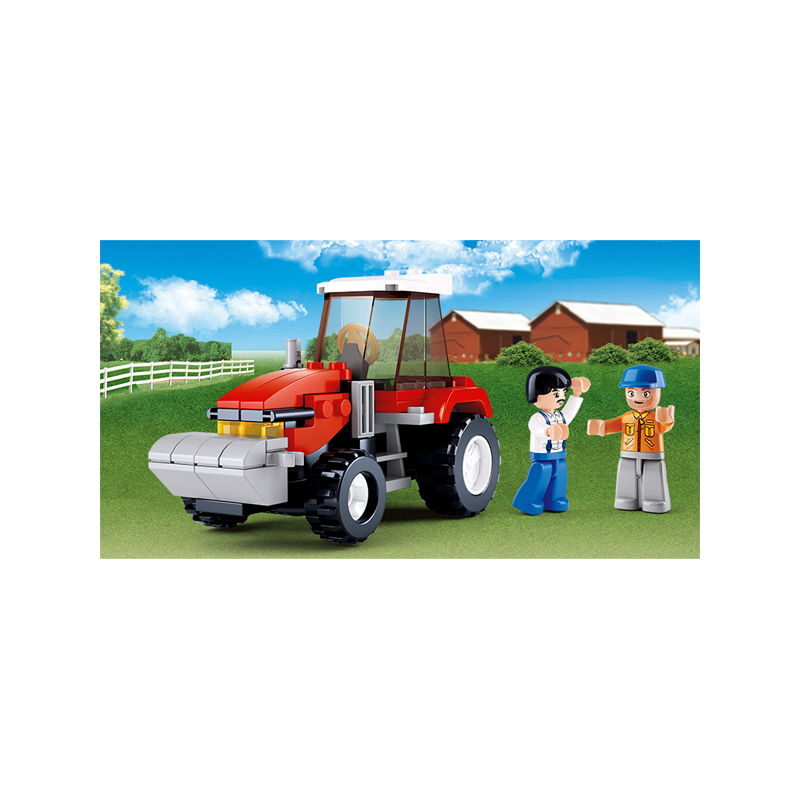 Set de constructie, Tractor, 103 piese, Sluban