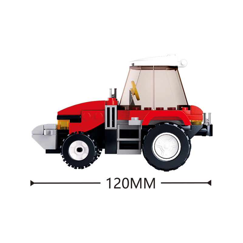 Set de constructie, Tractor, 103 piese, Sluban