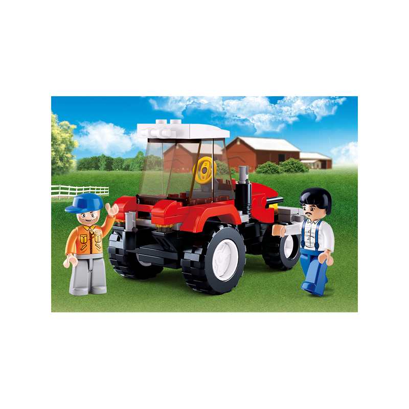 Set de constructie, Tractor, 103 piese, Sluban