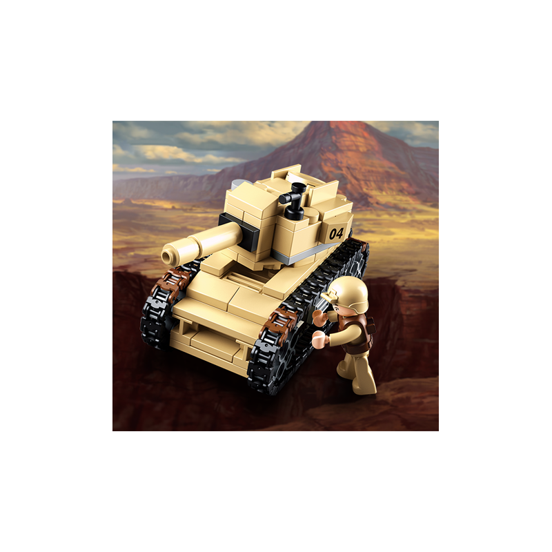 Set de constructie, Tanc, 158 piese, Sluban