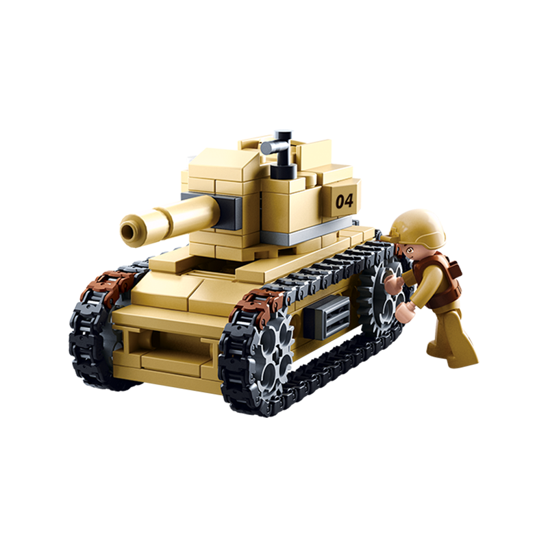 Set de constructie, Tanc, 158 piese, Sluban