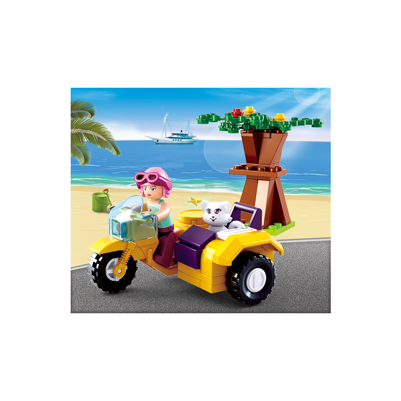 Set de constructie, Girl's Dream Motocicleta cu Atas, 67 piese, Sluban