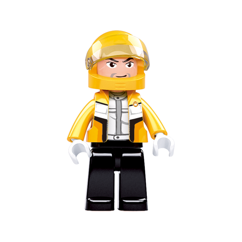 Set de constructie macheta Masina Offroad galbena, 149 piese, Sluban
