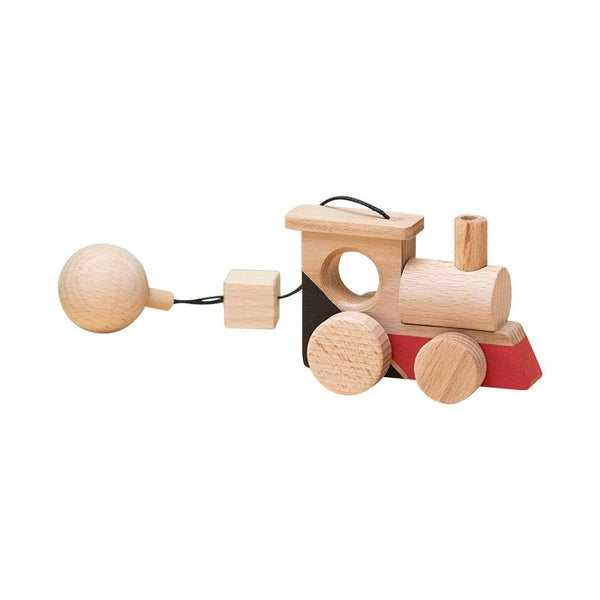 Jucarie din lemn locomotiva, colorat, pentru carusel / centru de activitati, Mobbli - Manute Creative