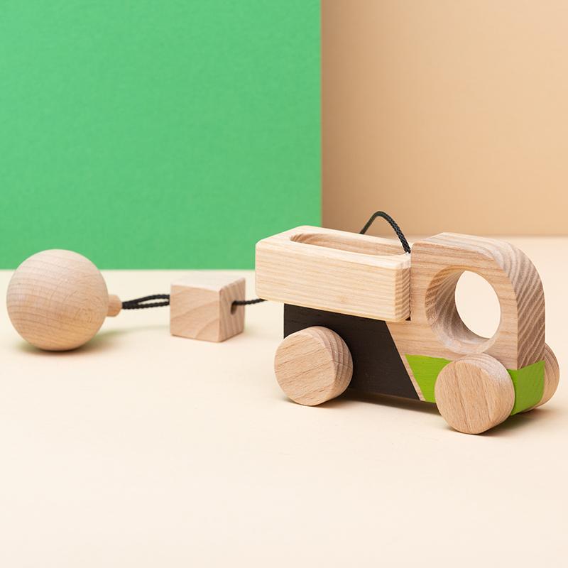 Jucarie din lemn camion, colorat, pentru carusel / centru de activitati, Mobbli - Manute Creative