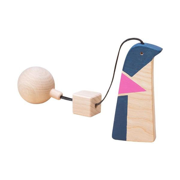 Jucarie din lemn pinguin, colorat, pentru carusel / centru de activitati, Mobbli - Manute Creative