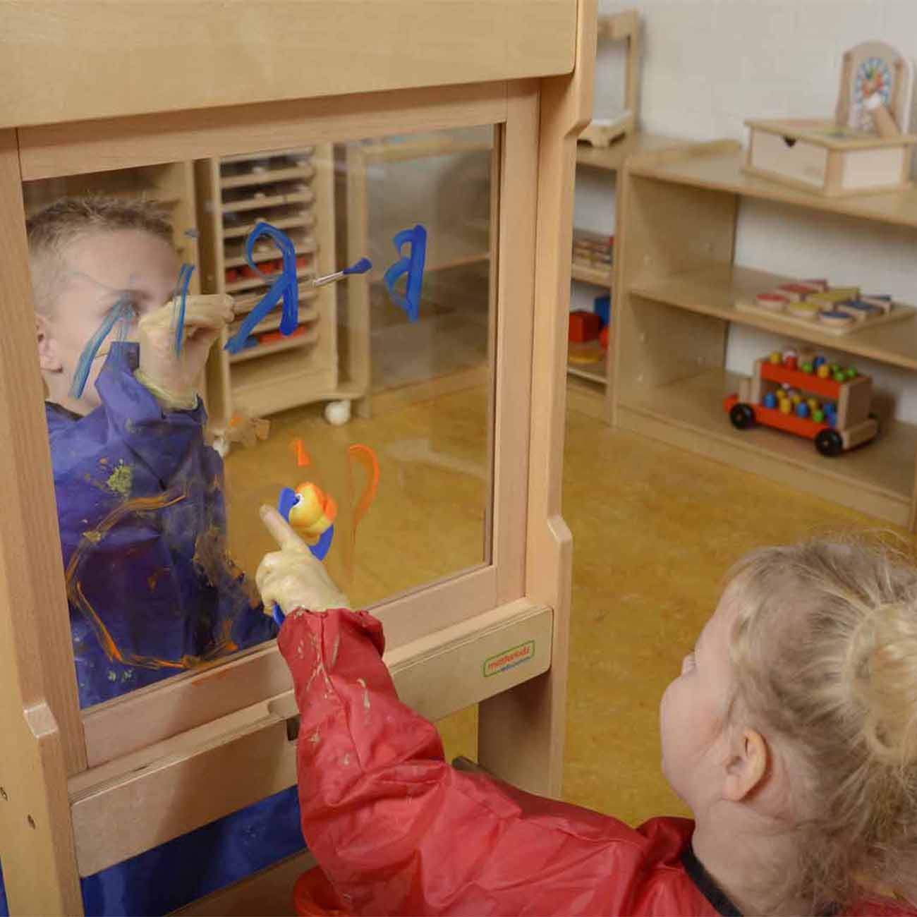 Panou educativ pentru pictura, de podea, din lemn si acrilic, +2 ani, Masterkidz