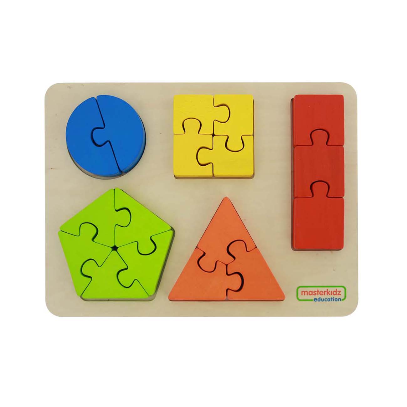 Panou educativ forme geometrice, din lemn, +2 ani, Masterkidz