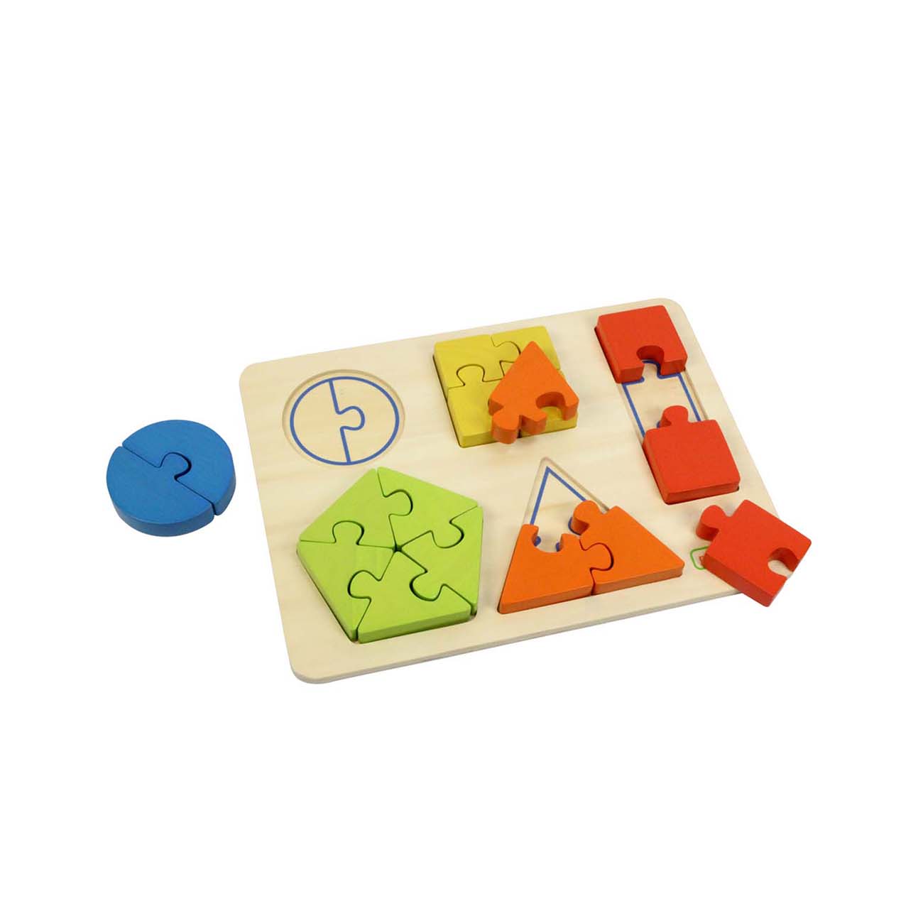 Panou educativ forme geometrice, din lemn, +2 ani, Masterkidz