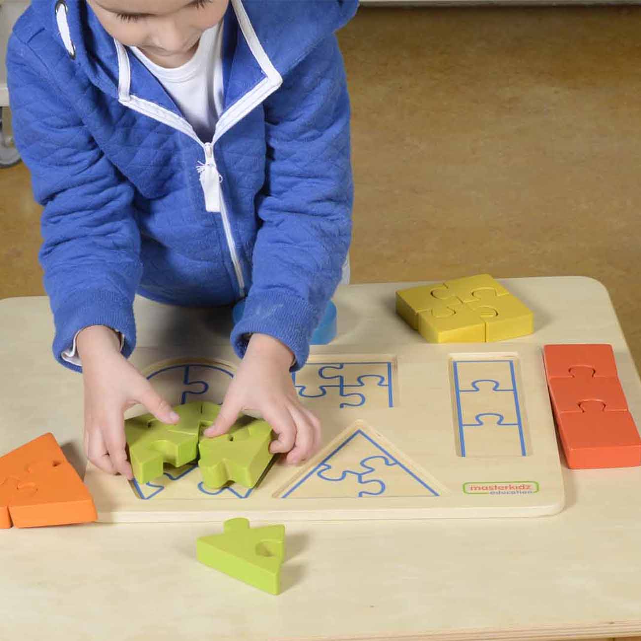 Panou educativ forme geometrice, din lemn, +2 ani, Masterkidz