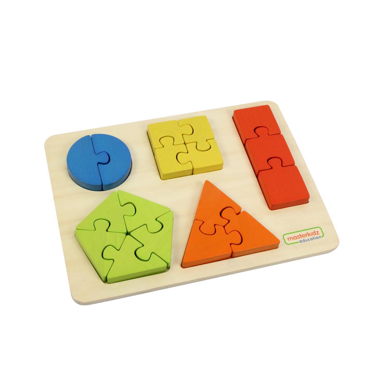 Panou educativ forme geometrice, din lemn, +2 ani, Masterkidz