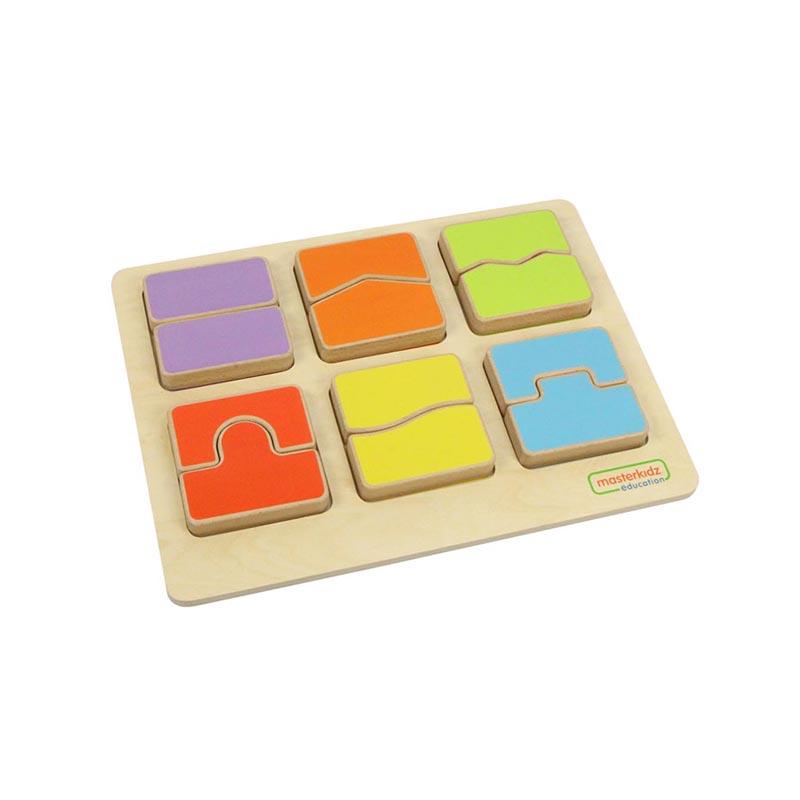Puzzle sortator forme si culori, din lemn, +2 ani, Masterkidz