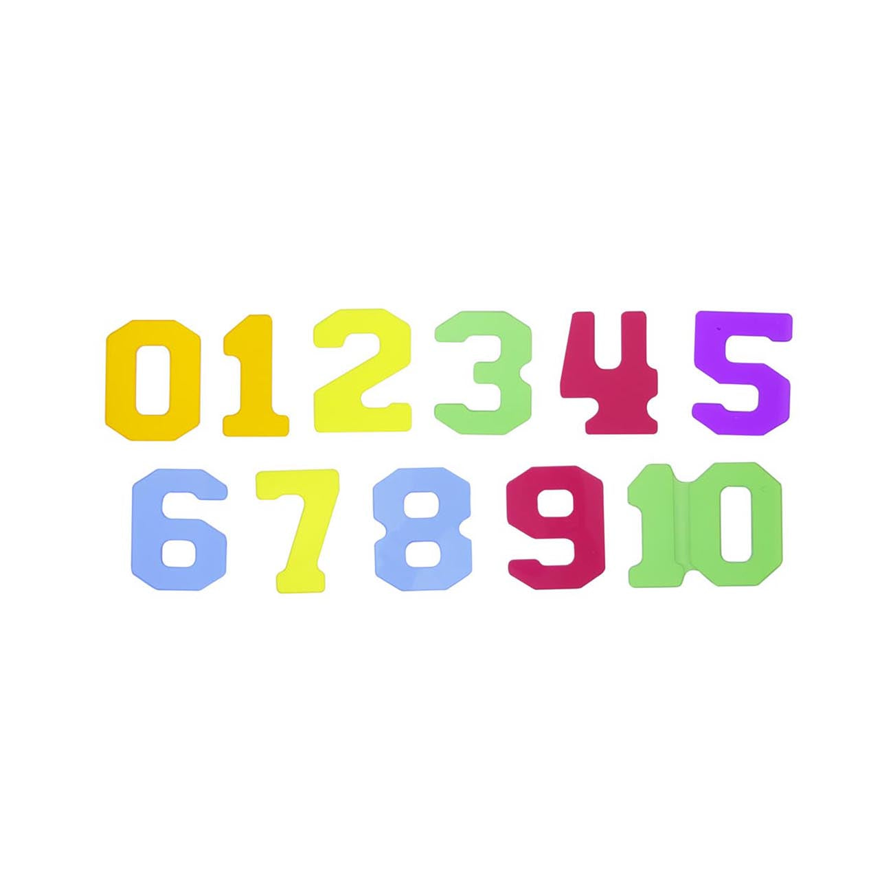 Set litere si cifre acrilic colorat transparent, +3 ani, Masterkidz