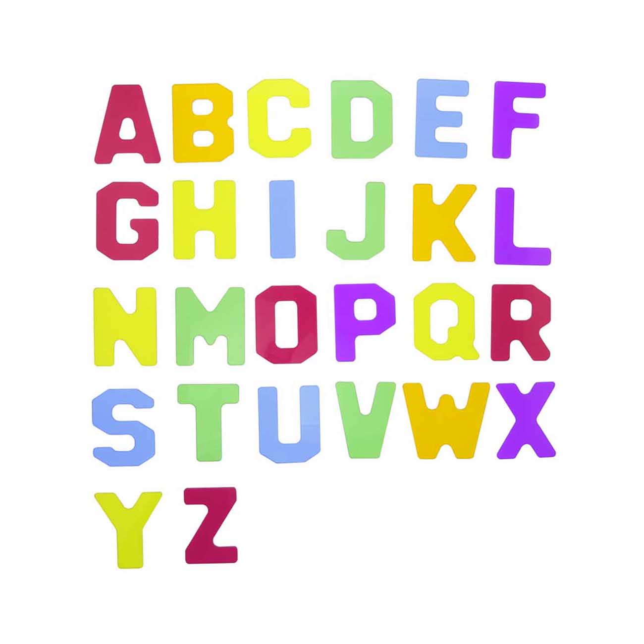 Set litere si cifre acrilic colorat transparent, +3 ani, Masterkidz