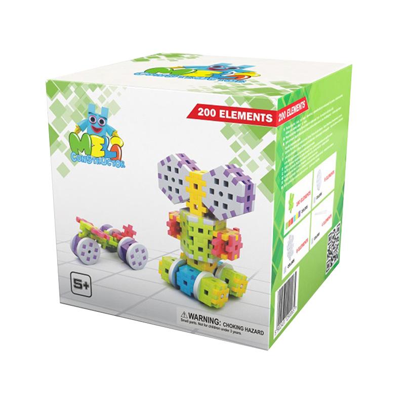 Set de constructie creativa Constructor 200 piese, Meli