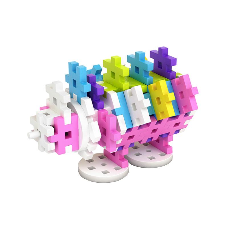 Set de constructie creativa Constructor Pink 100 piese, Meli