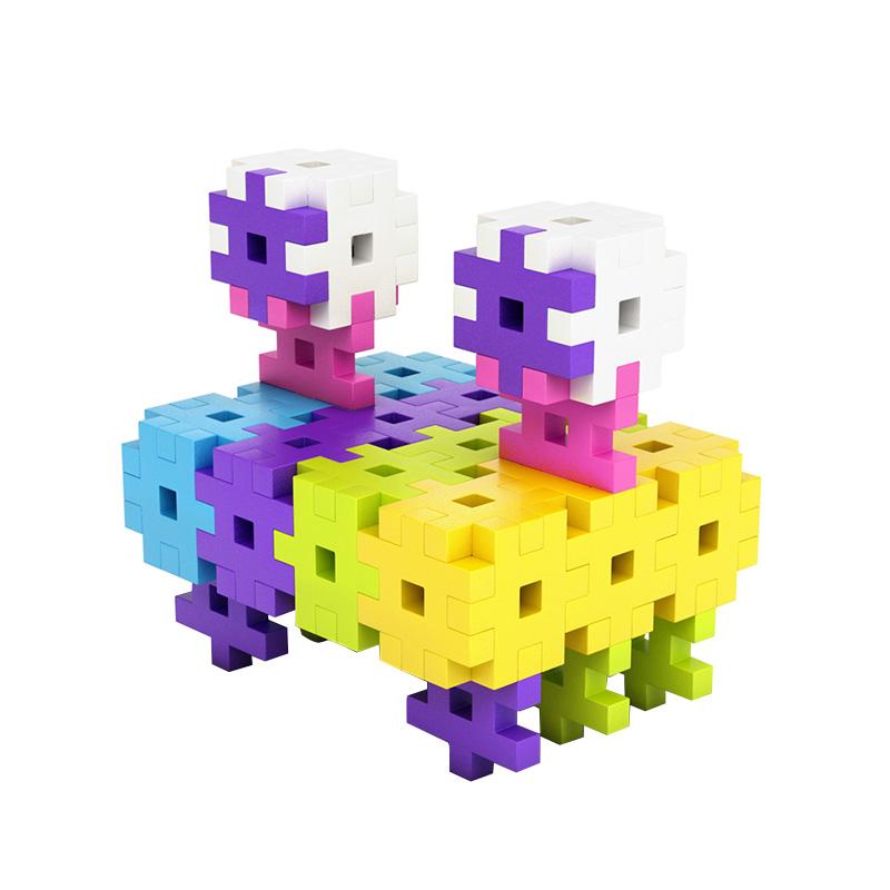 Set de constructie creativa Constructor Pink 100 piese, Meli