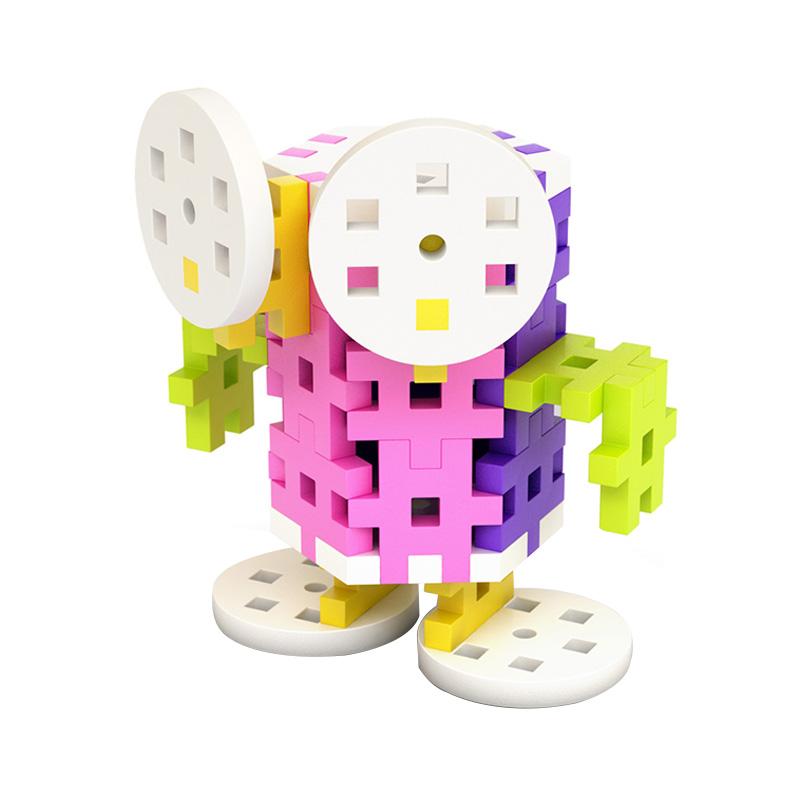 Set de constructie creativa Constructor Pink 100 piese, Meli