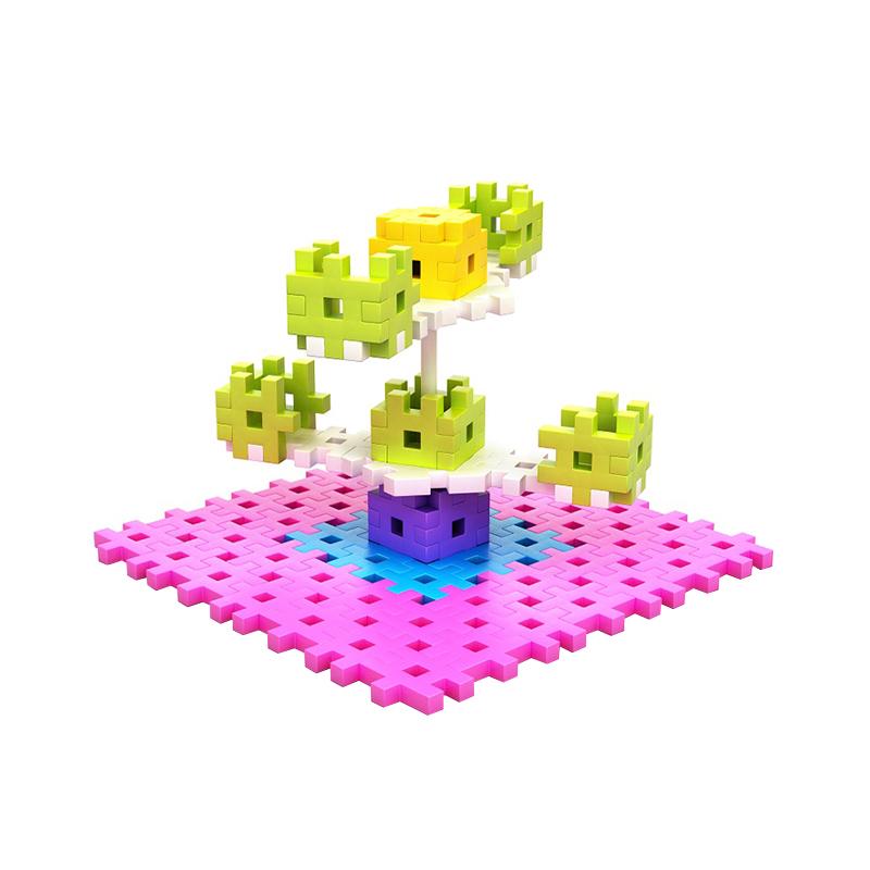 Set de constructie creativa Constructor Pink 200 piese, Meli