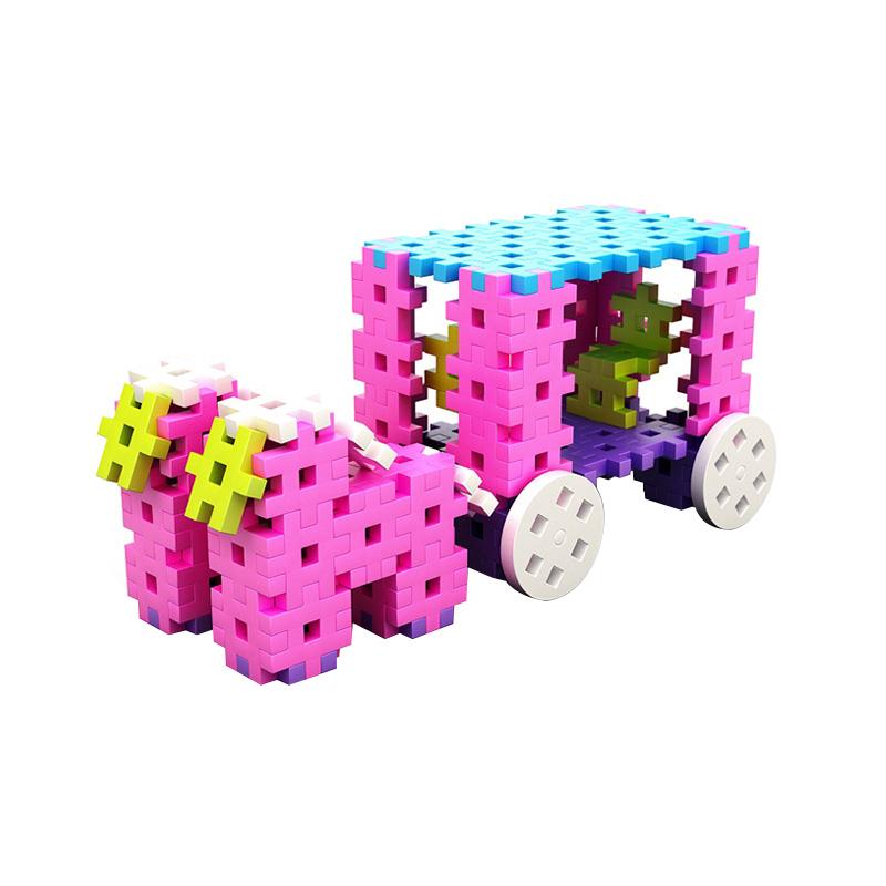 Set de constructie creativa Constructor Pink 400 piese, Meli