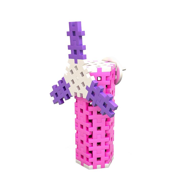 Set de constructie creativa Constructor Pink 400 piese, Meli