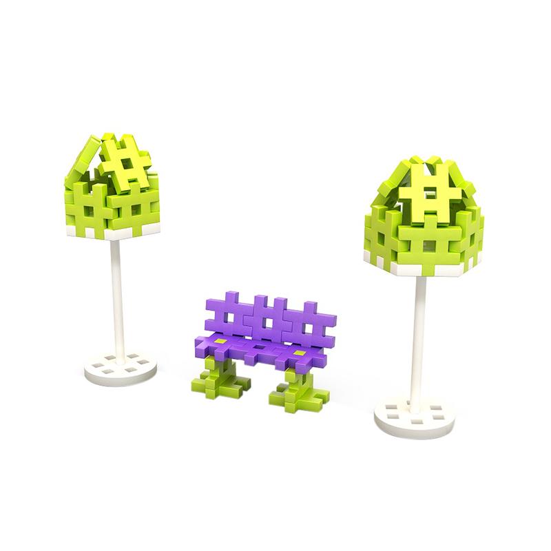 Set de constructie creativa Constructor Pink 600 piese, Meli