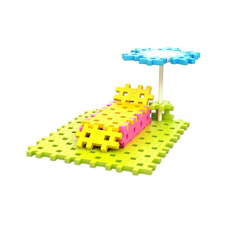 Set de constructie creativa Constructor Pink 600 piese, Meli