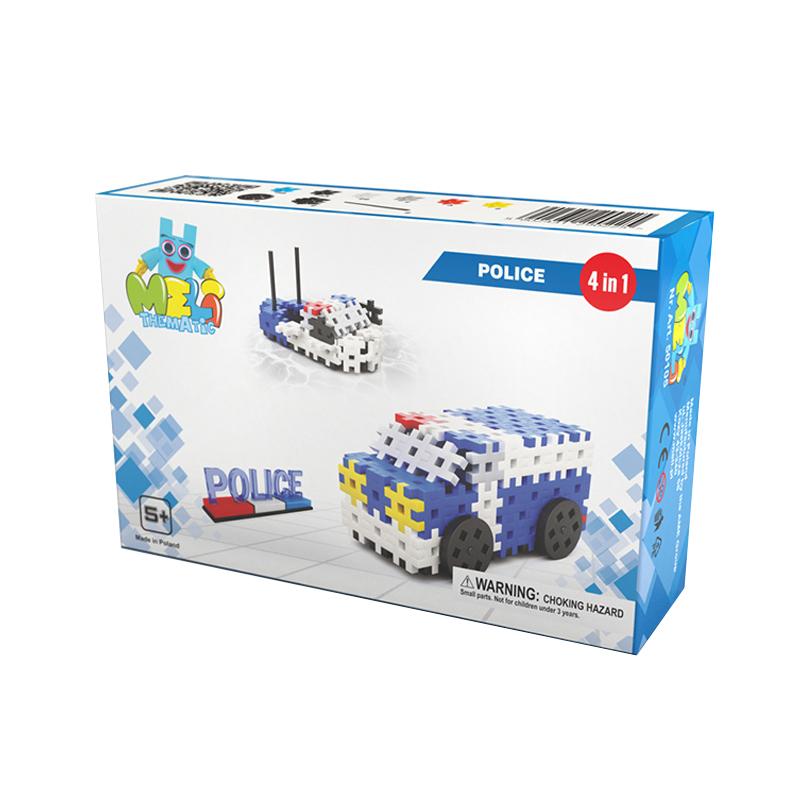 Set creativ de constructie Politia, 117 piese, Meli