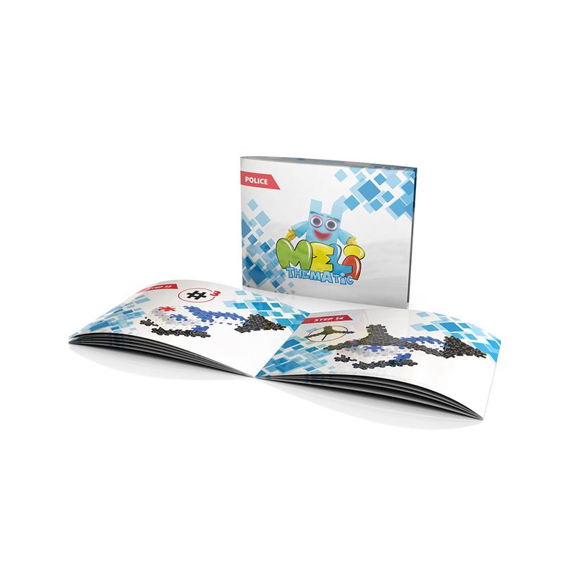 Set creativ de constructie Politia, 117 piese, Meli