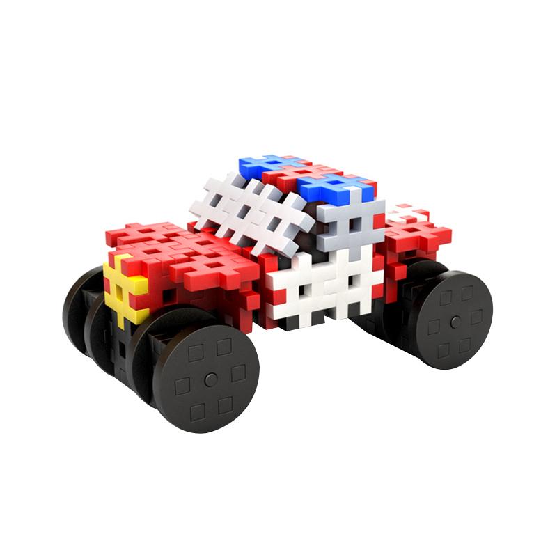 Set creativ de constructie Pompierii, 153 piese, Meli