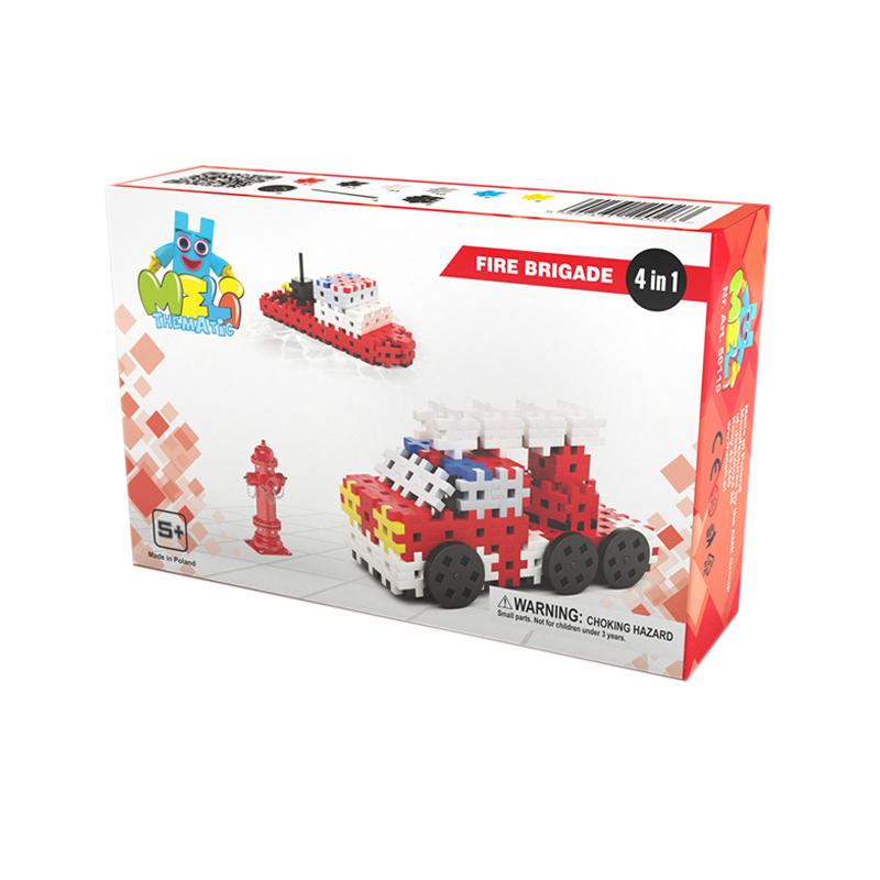 Set creativ de constructie Pompierii, 153 piese, Meli