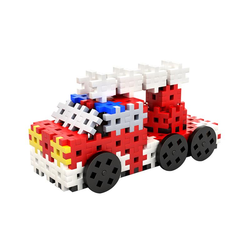 Set creativ de constructie Pompierii, 153 piese, Meli