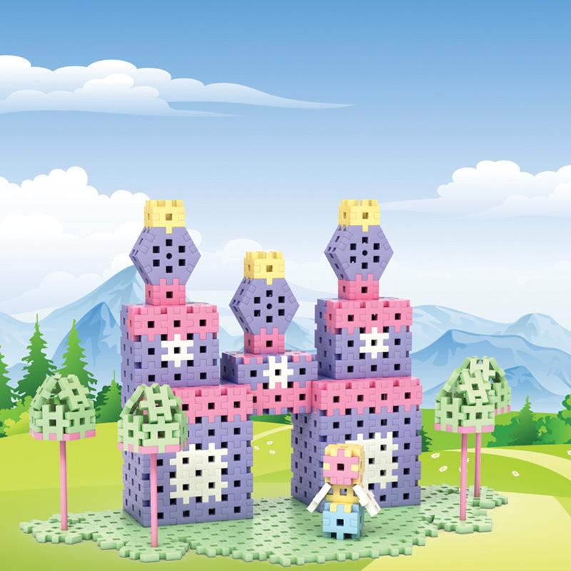 Set creativ de constructie Castelul Printesei, 434 piese, Meli