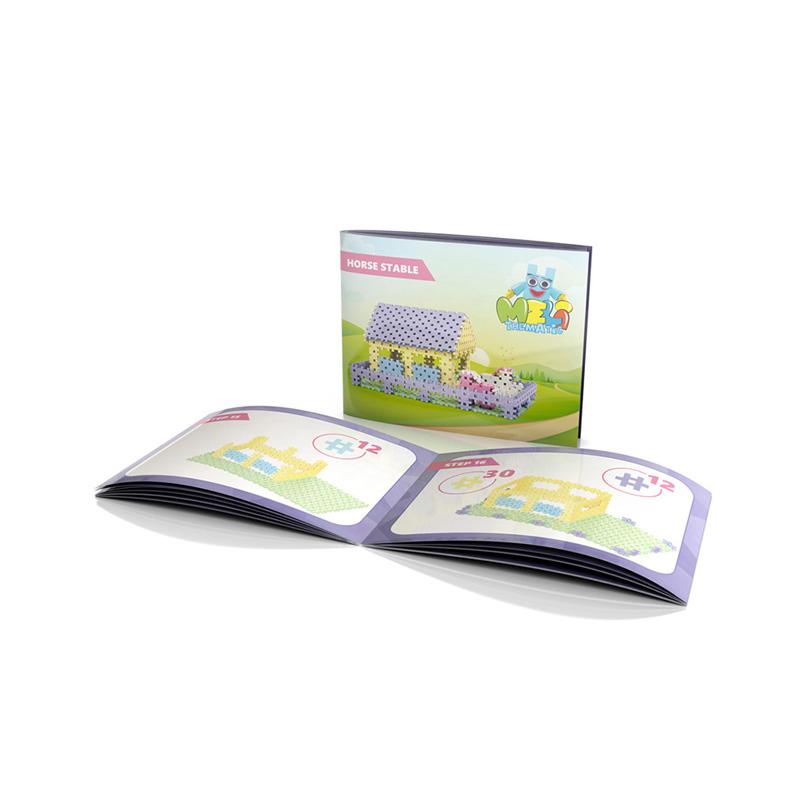 Set creativ de constructie Grajdul Cailor, 459 piese, Meli