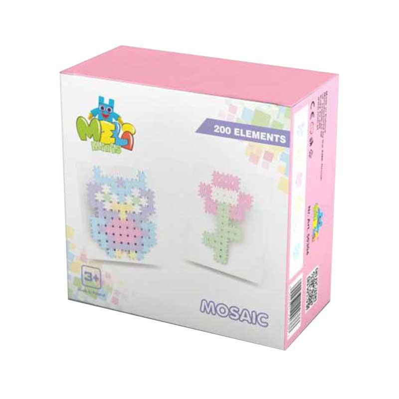 Set creativ de constructie, Minis Pastel 200 piese, Meli