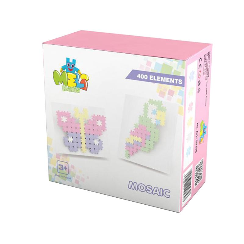 Set creativ de constructie, Minis Pastel 400 piese, Meli