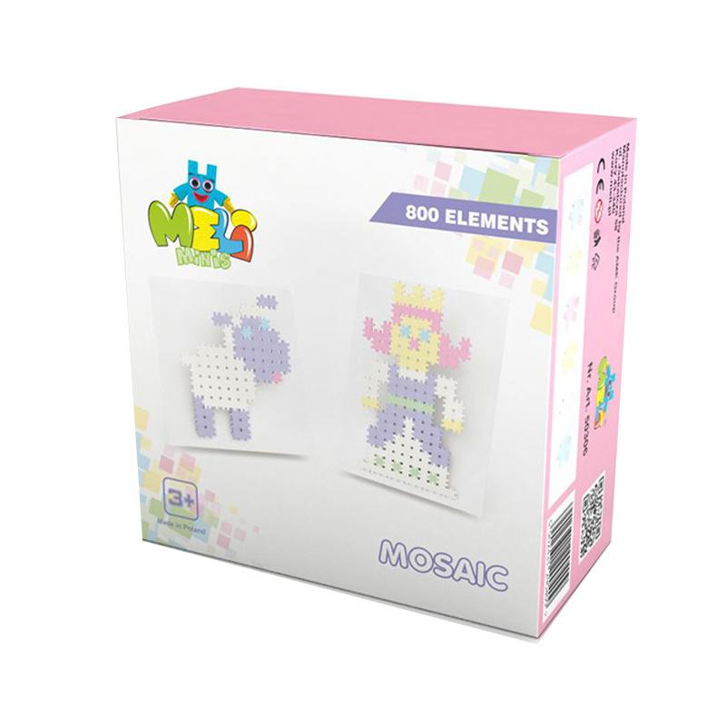 Set creativ de constructie, Minis Pastel 800 piese, Meli