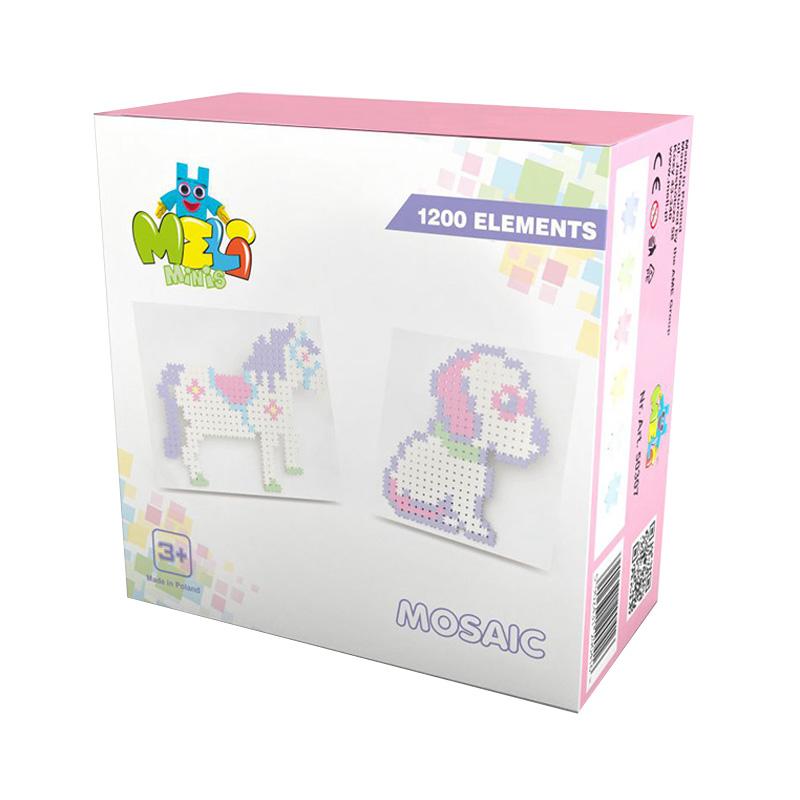 Set creativ de constructie, Minis Pastel 1200 piese, Meli
