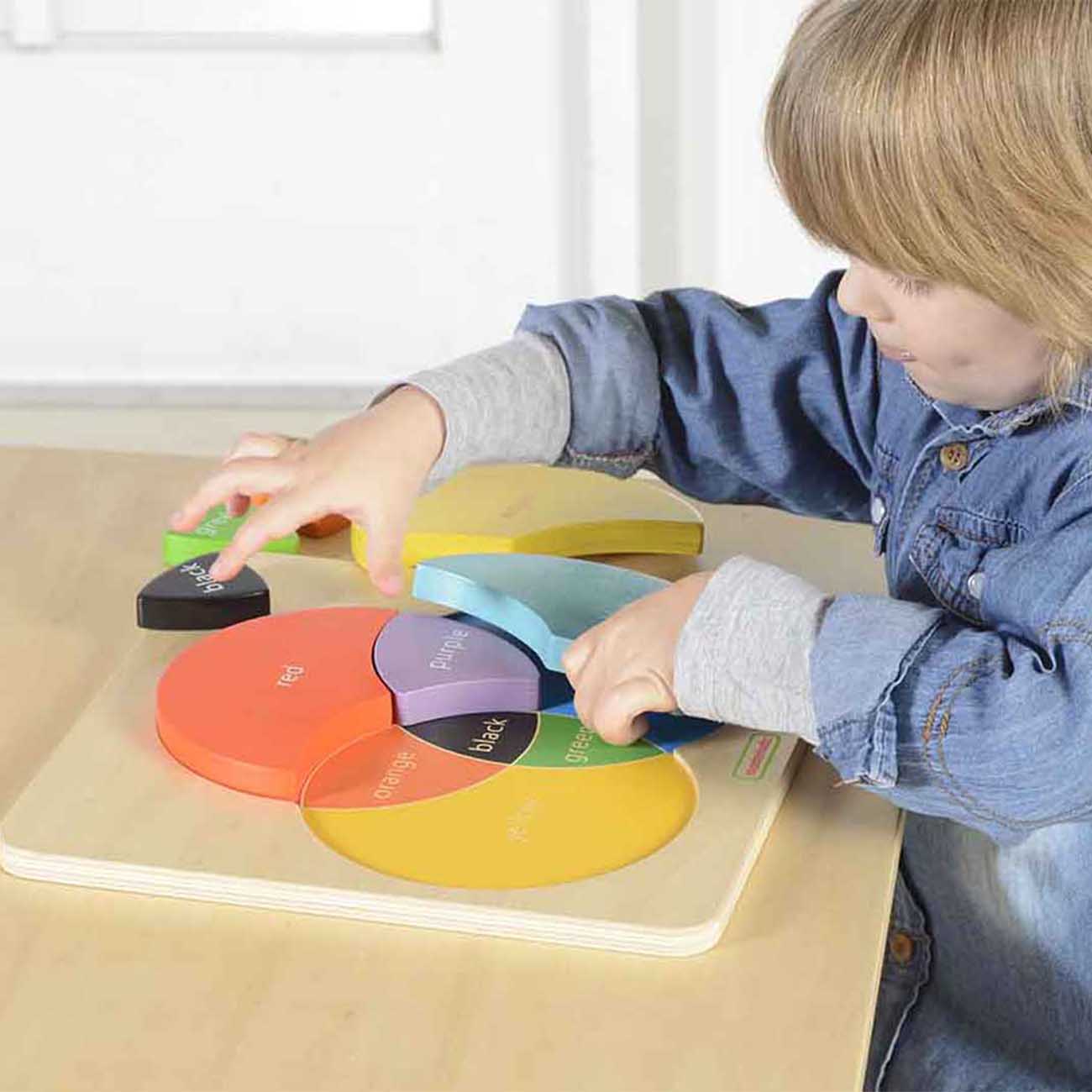 Panou educativ Amestecul culorilor, din lemn, +2 ani, Masterkidz