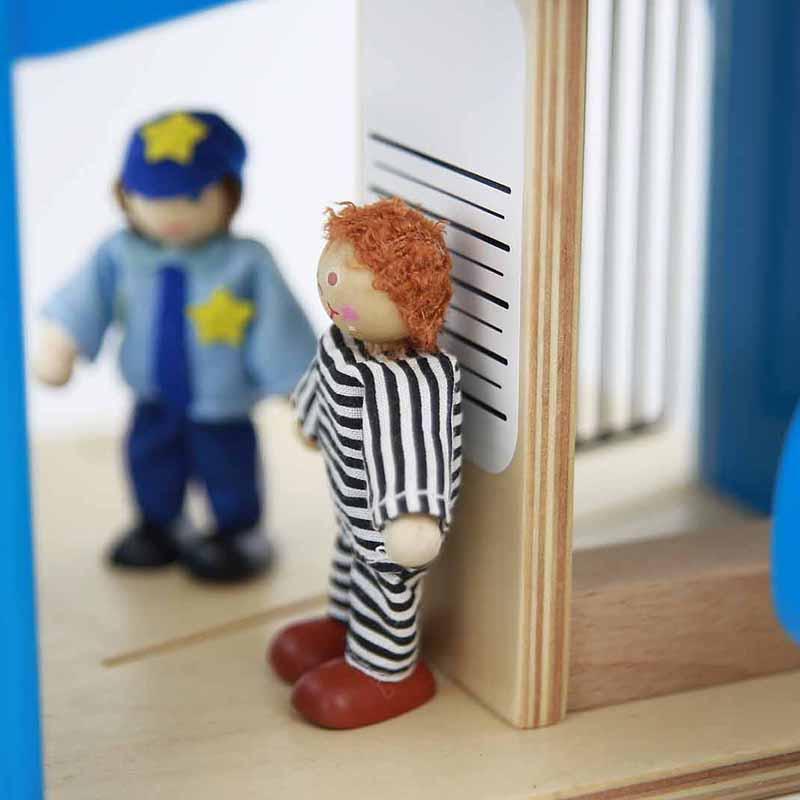Statie de politie de jucarie, din lemn, +3 ani, Masterkidz - Manute Creative