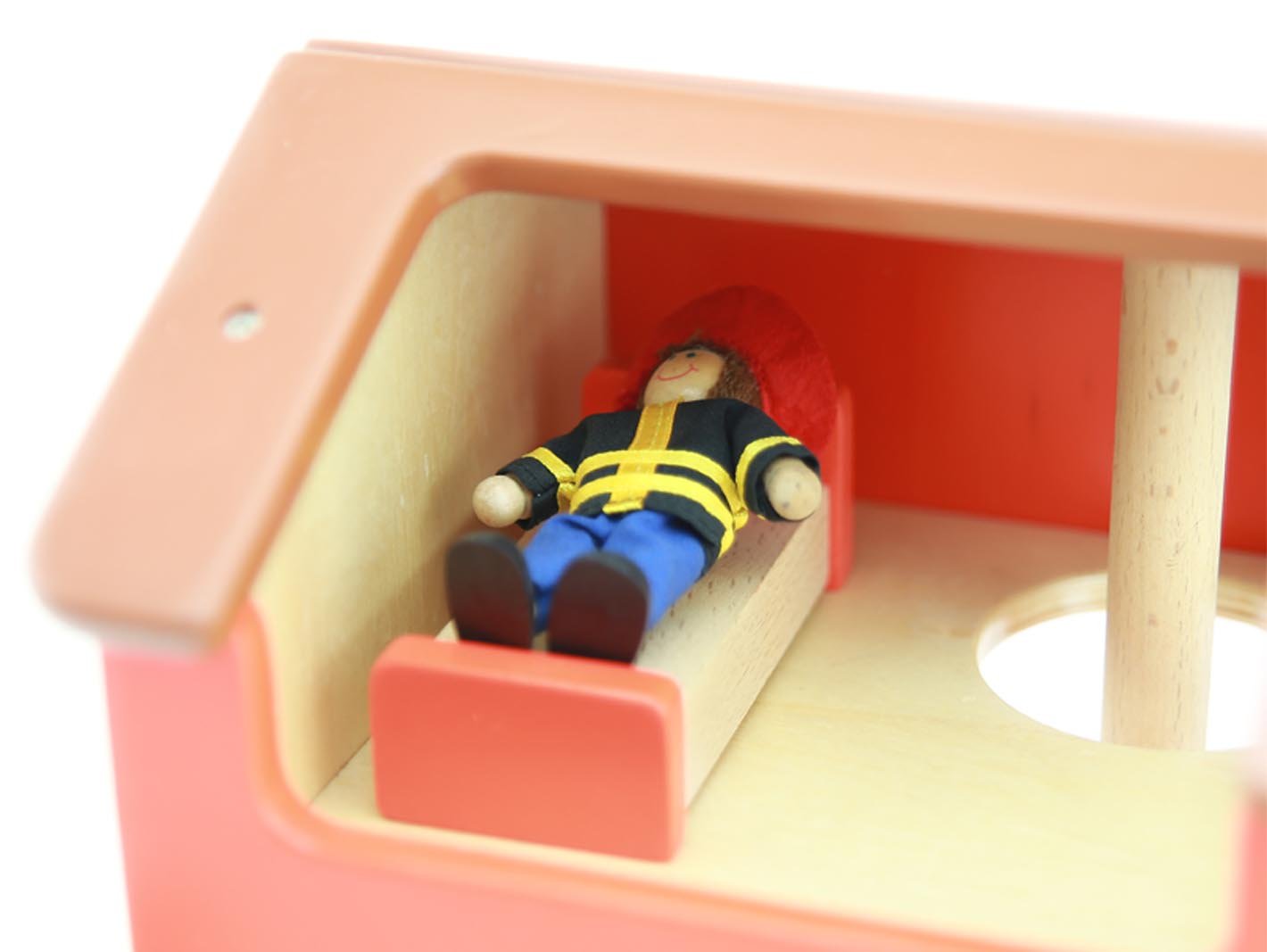 Statie de pompieri de jucarie, din lemn, +3 ani, Masterkidz - Manute Creative
