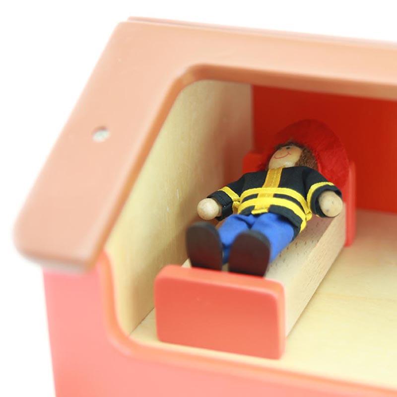 Statie de pompieri de jucarie, din lemn, +3 ani, Masterkidz - Manute Creative
