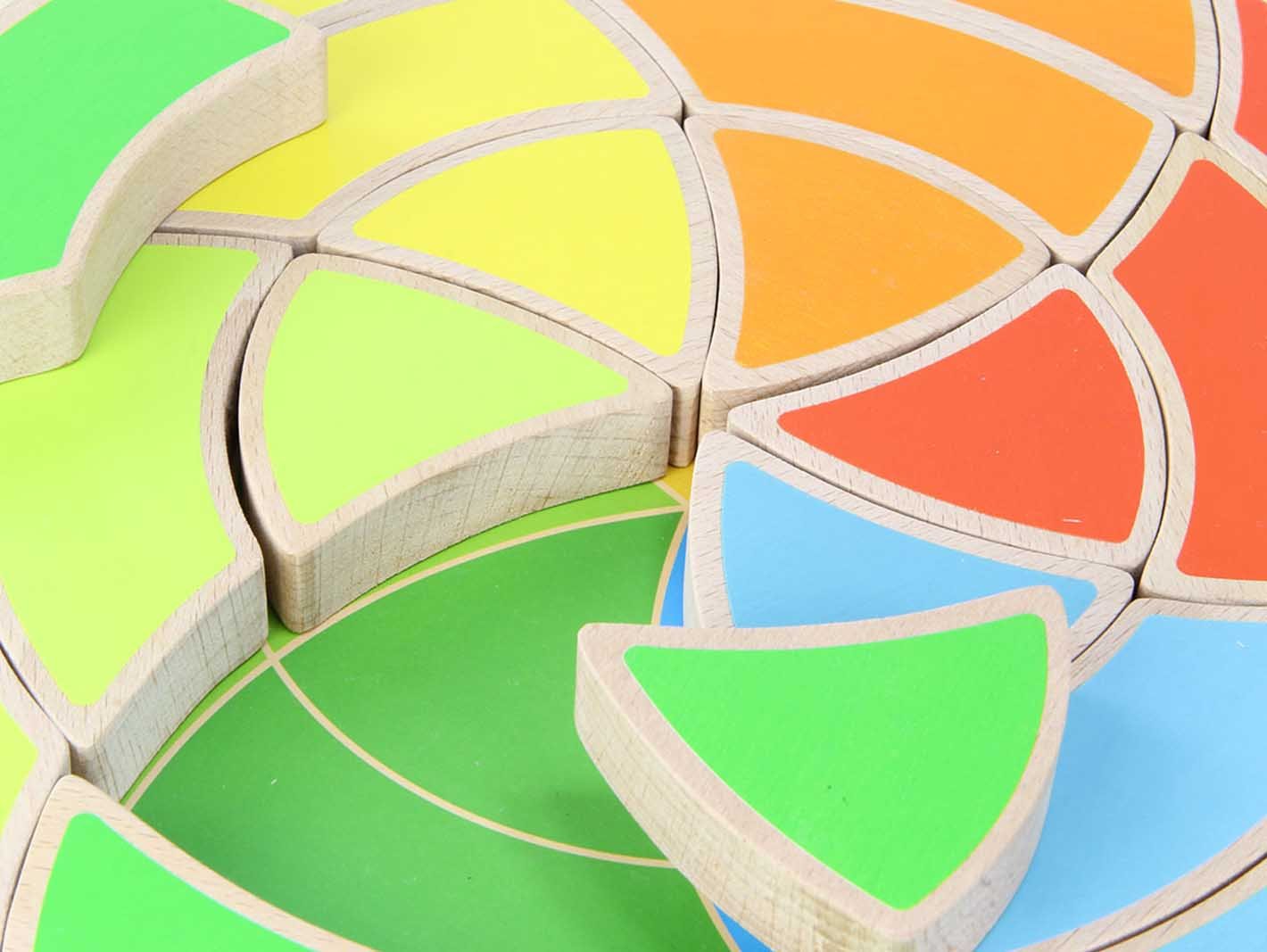 Joc creativ Mozaic circular, din lemn, +18 luni, Masterkidz