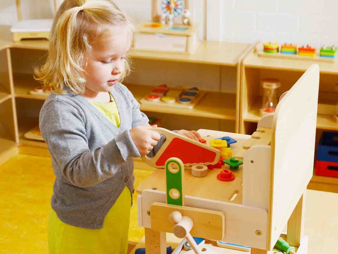 Banc de lucru tamplarie de jucarie, din lemn, +3 ani, Masterkidz