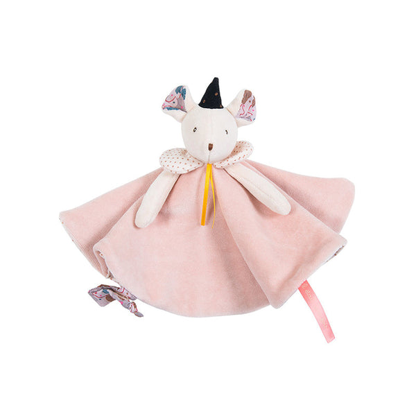 Jucarie de plus doudou Soricica Mimi roz, 0 ani+, Moulin Roty