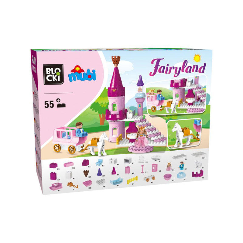 Set cuburi constructie mari Mubi Taramul zanelor, 55 piese, Blocki