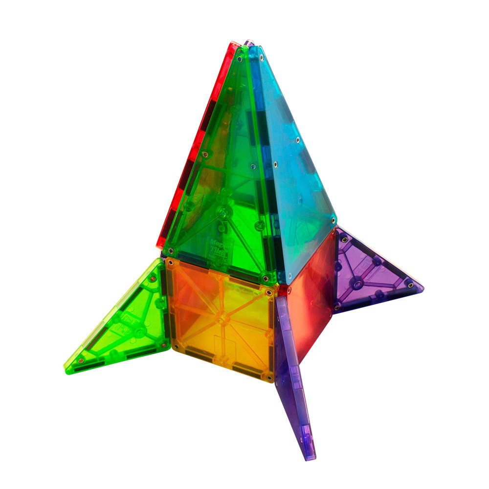 Clear Colors, set magnetic 32 piese, Magna-Tiles