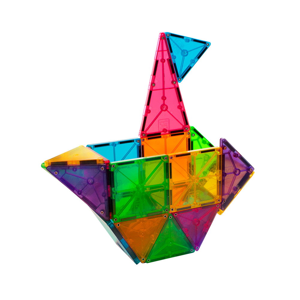Clear Colors, set magnetic 32 piese, Magna-Tiles