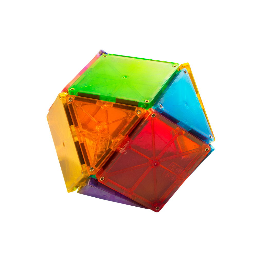 Clear Colors, set magnetic 32 piese, Magna-Tiles