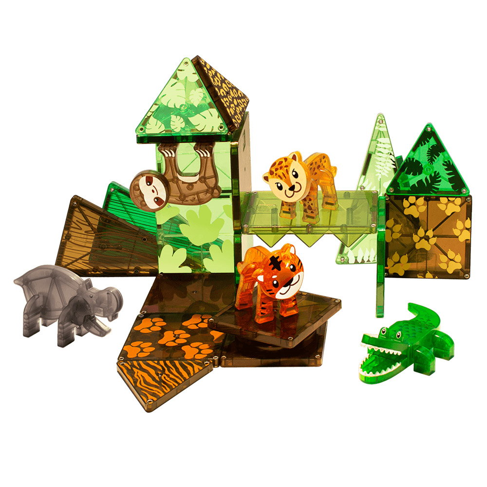 Jungle Animals, set magnetic, Magna-Tiles